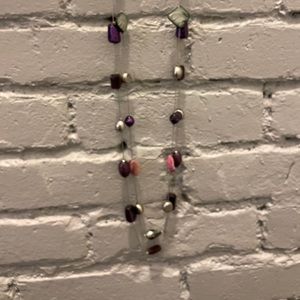 Purple and silver necklace